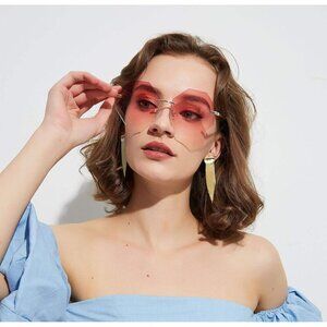 Gold Heart Earrings for Women Sparkly Geometric Dangle Drop Statement Jewelry